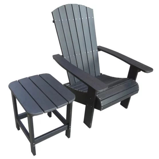 Bàn cạnh Meluvici Double Adirondack Bàn hình chữ nhật ngoài trời chịu được thời